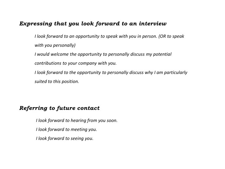 Applying for a job