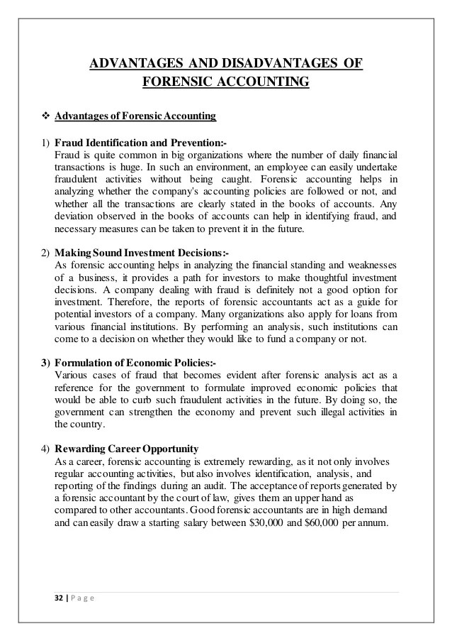 A project report on Forensic Accounting and Auditing