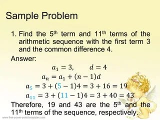 Arithmetic sequence | PPT
