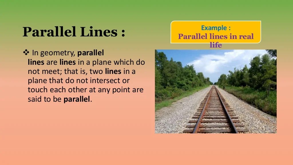 Parallel And Perpendicular With Real Life Examples