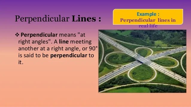Parallel And Perpendicular With Real Life Examples