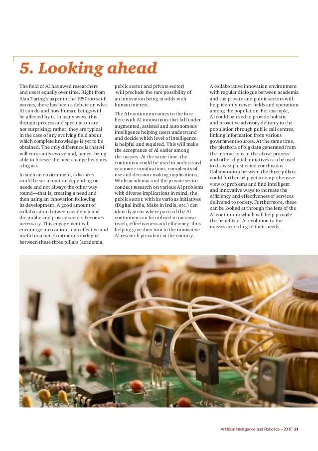 Artificial Intelligence and Robotics in 2017 Artificial Intelligence and Robotics in 2017