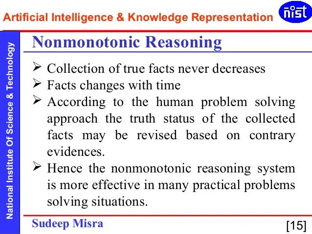 Artificial intelligence and knowledge representation