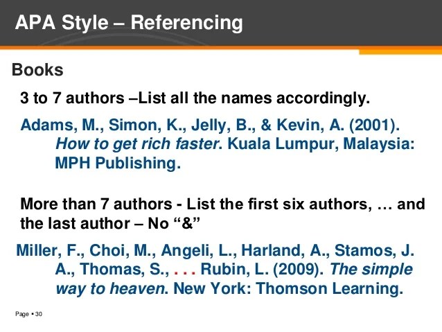 citation 6 authors in apa format