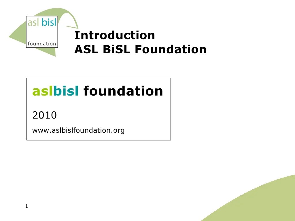 ASL & BiSL introduction ENG