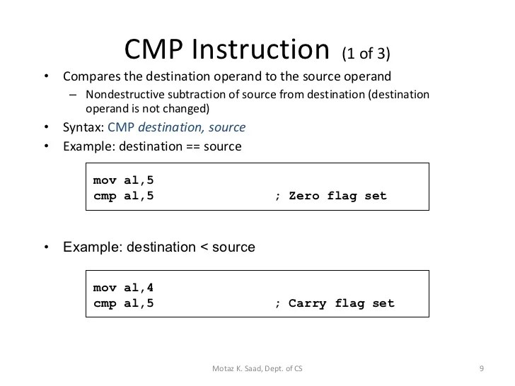 Assembly Language Lecture 5