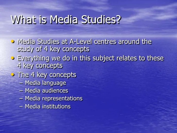 As media studies induction lesson