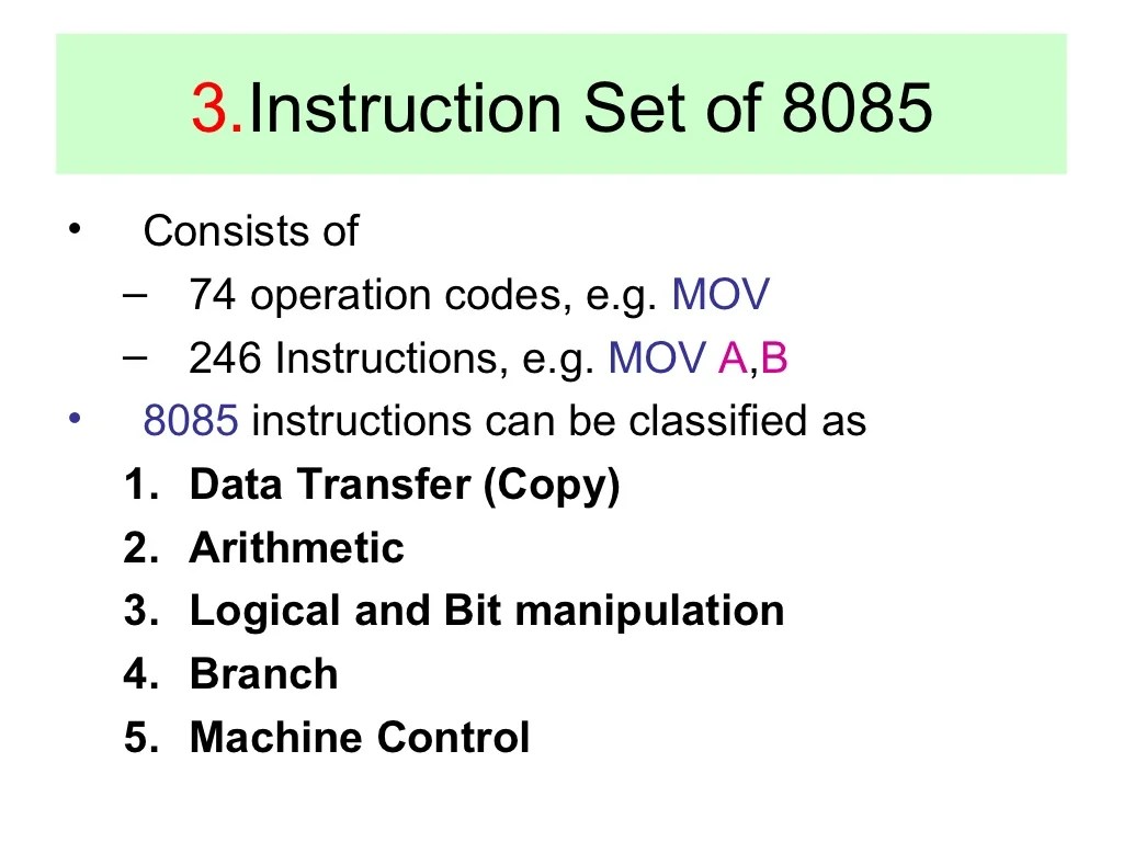 Assembly Language Programming Of 8085