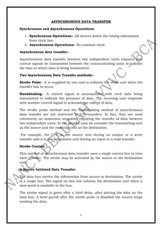 Asynchronous data transfer | PDF