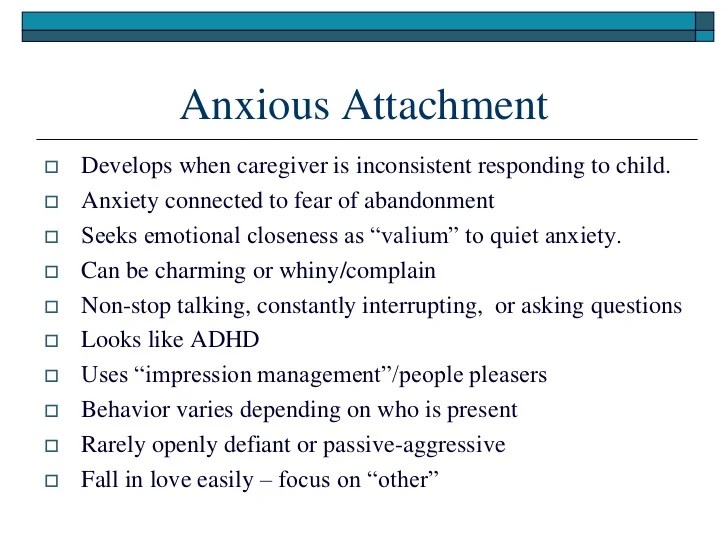 Attachment disorders presentation