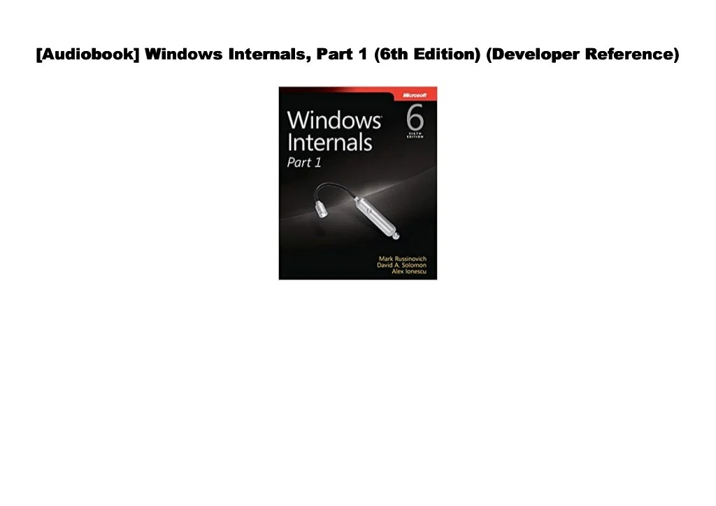 Windows Internals Part 1 Book Pdf Download youbookinc.com