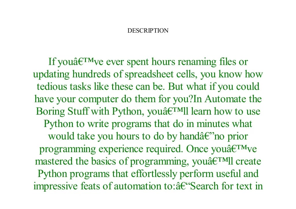 [PDF] Automate the Boring Stuff with Python Practical