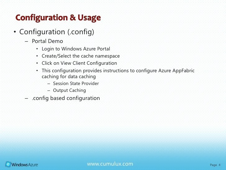 Azure appfabric caching intro and tips