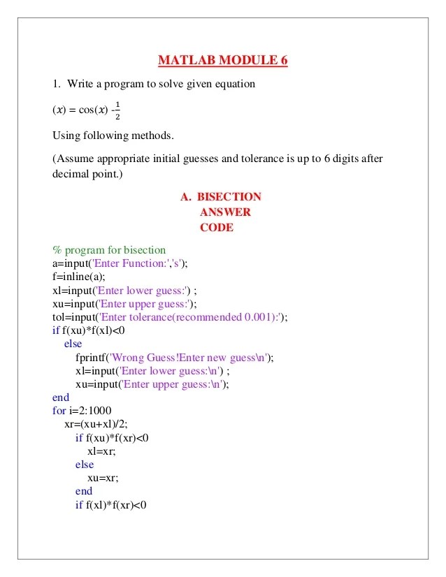 B61301007 matlab documentation