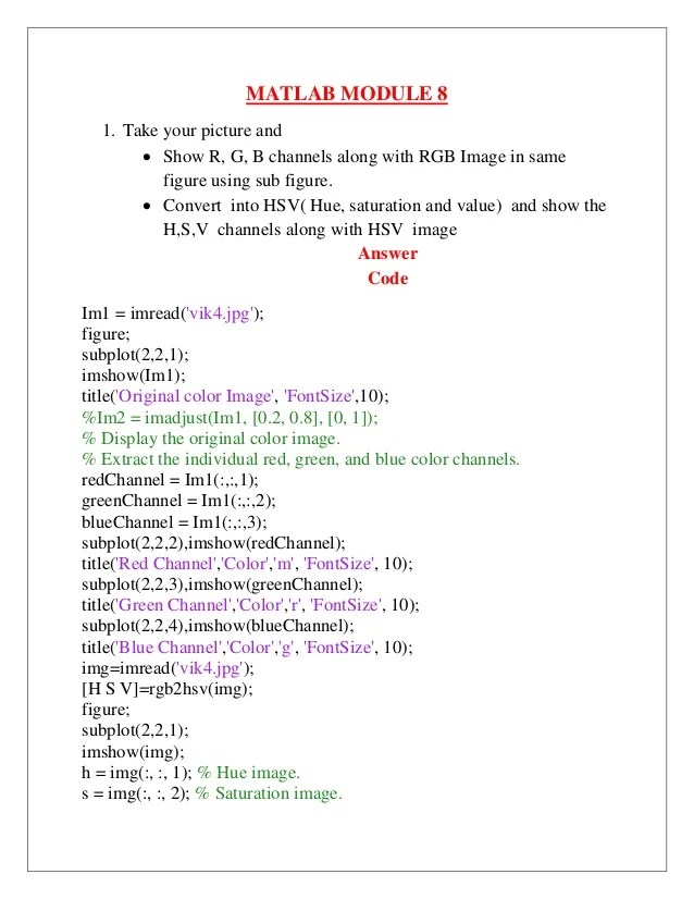 B61301007 matlab documentation