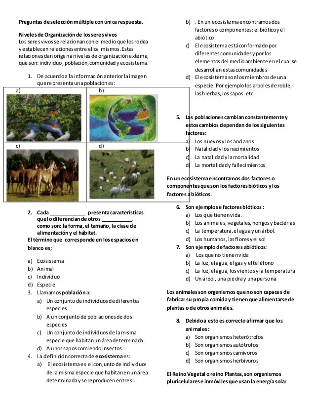 Banco de preguntas DE CIENCIAS NATURALES 4° Y 5°