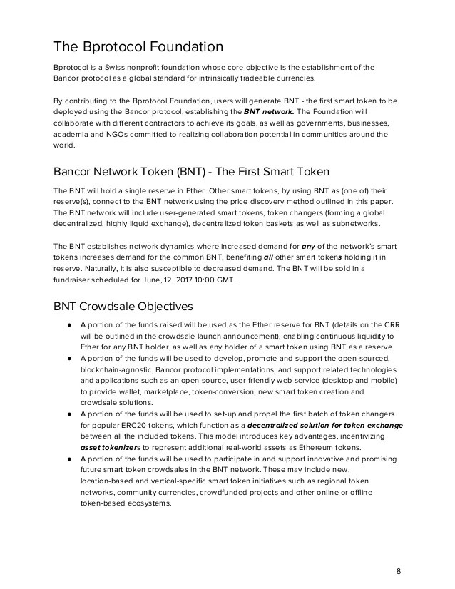 Bancor Protocol Official White Paper (Blockchain Technology)