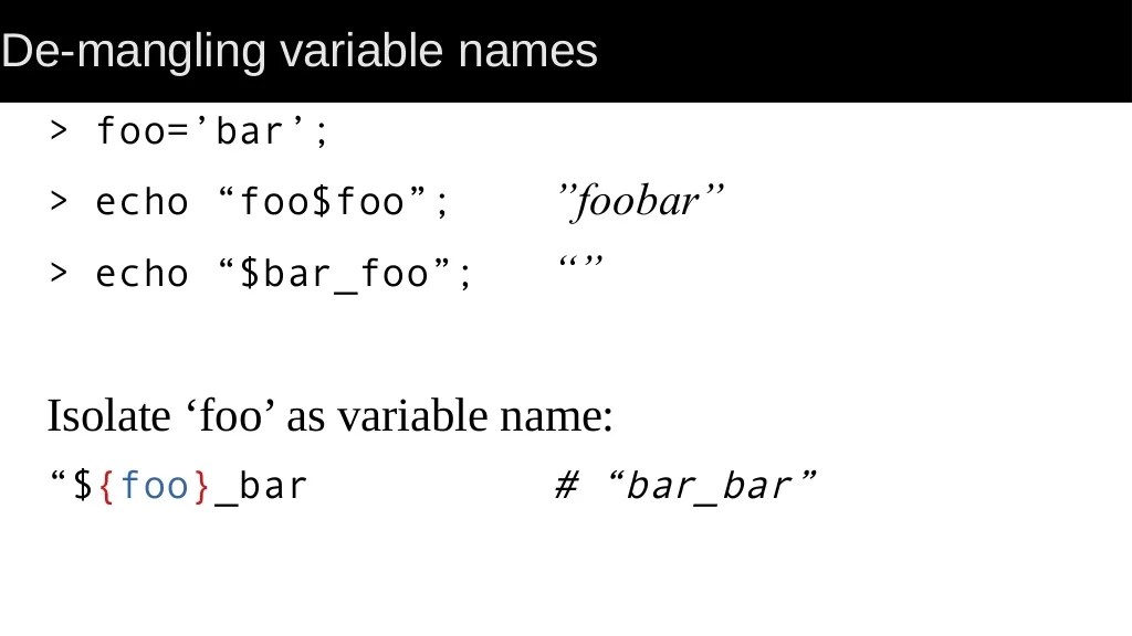 BASH Variables Part 1 Basic Interpolation