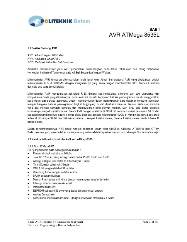 Basic avr-microcontroller-tutorial 8535