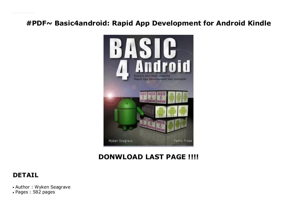 PDF Basic4android Rapid App Development for Android Kindle