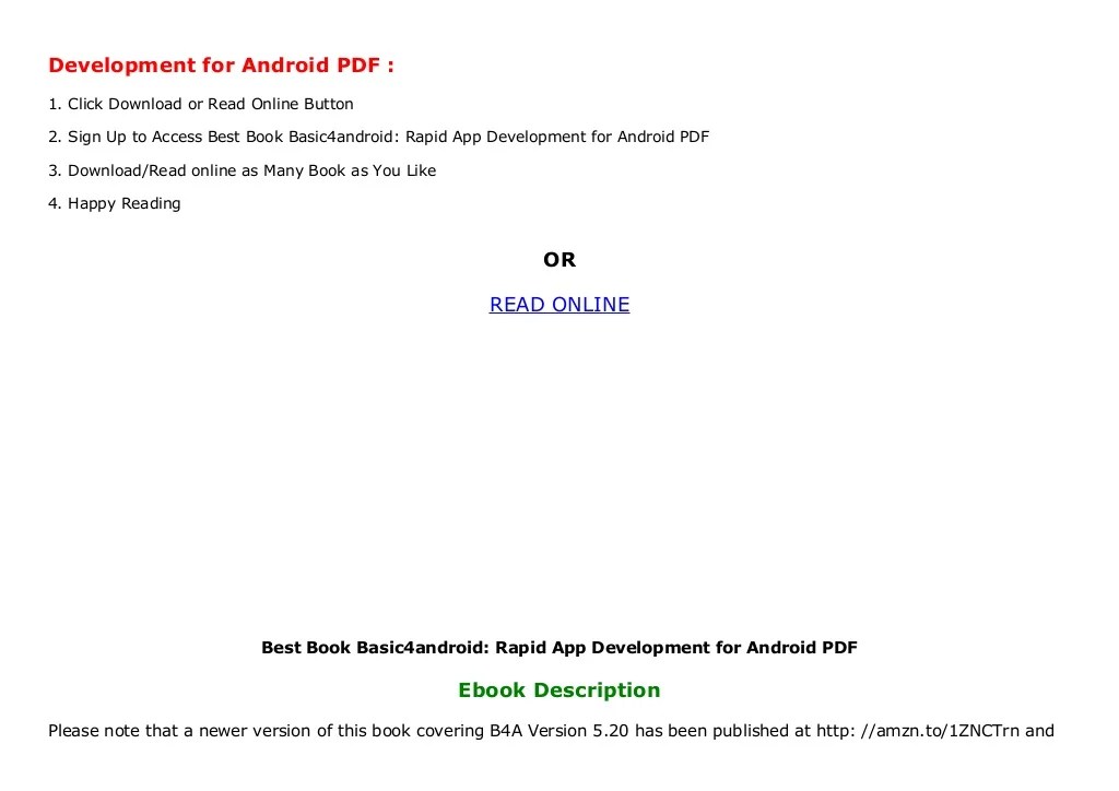 Best Book Basic4android Rapid App Development for Android PDF