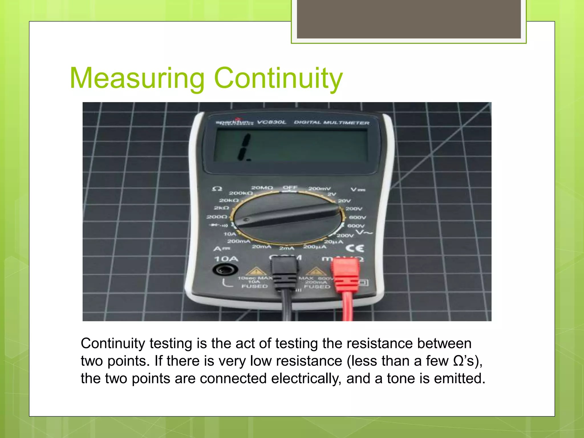 Basic electrical measuring instruments PPT