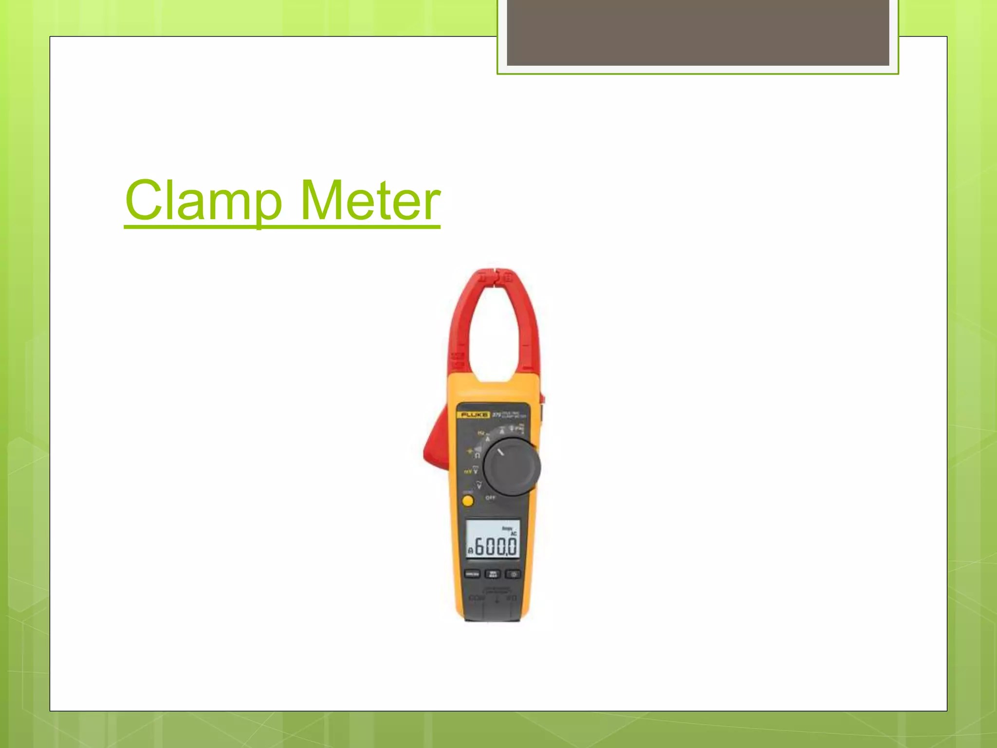 Basic electrical measuring instruments PPT