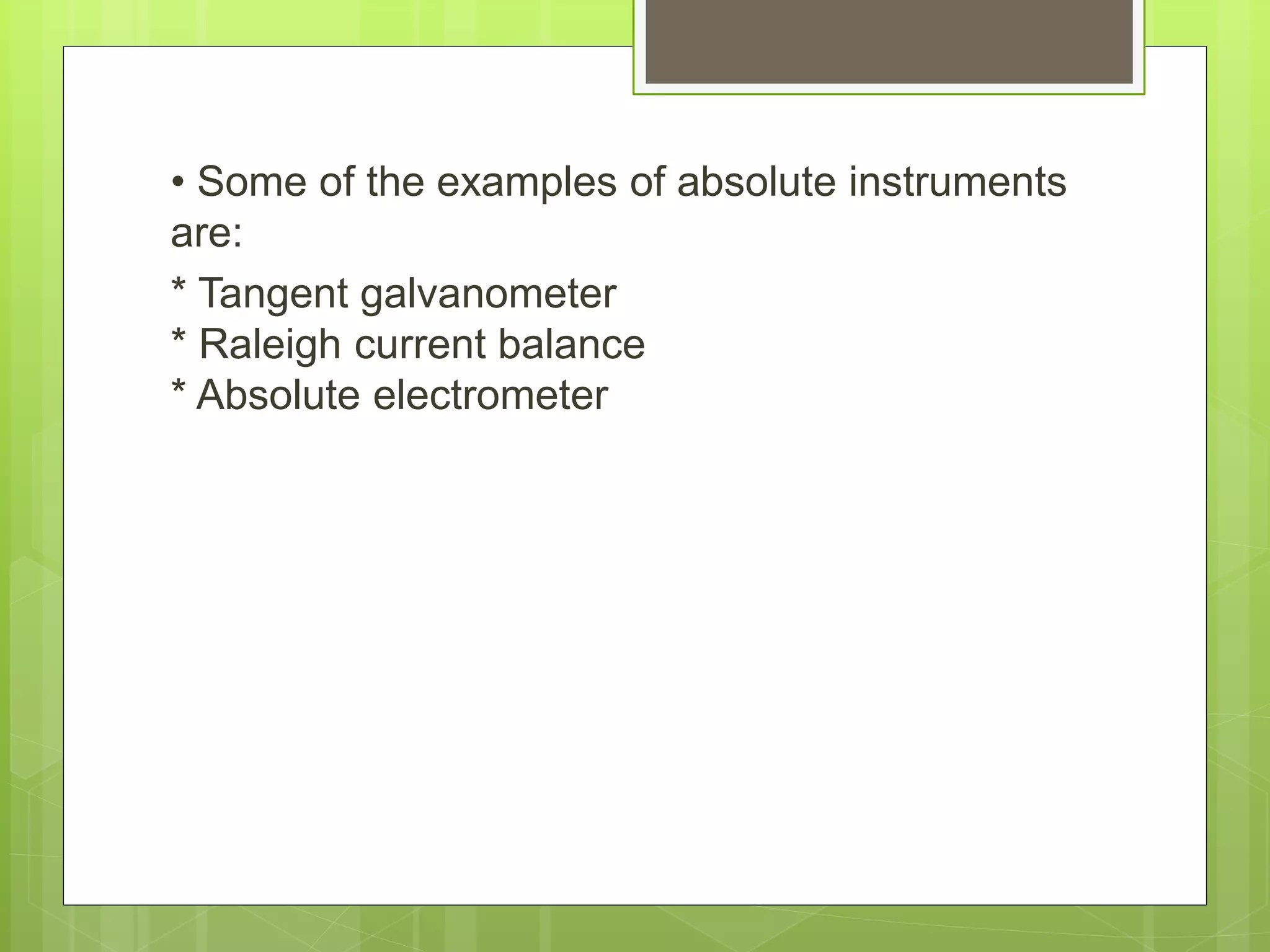 Basic electrical measuring instruments PPT