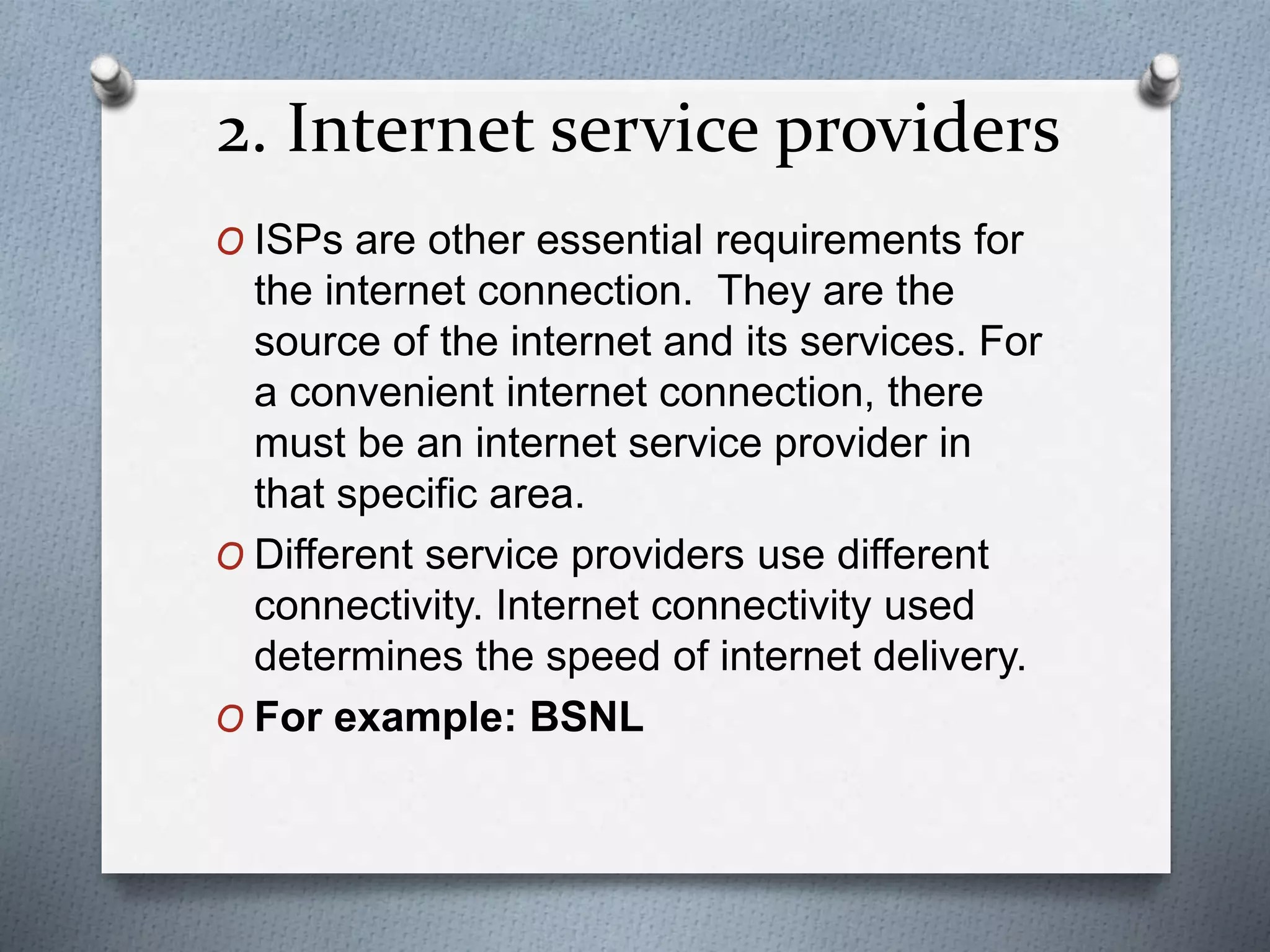 Basic requirements for connection PPTX