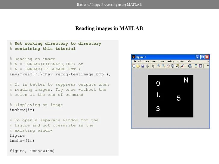 Basics of Image Processing using MATLAB
