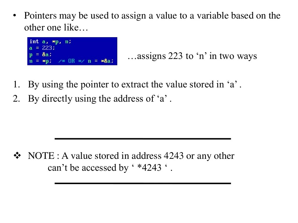 Basics of pointer, pointer expressions, pointer to pointer and pointe…