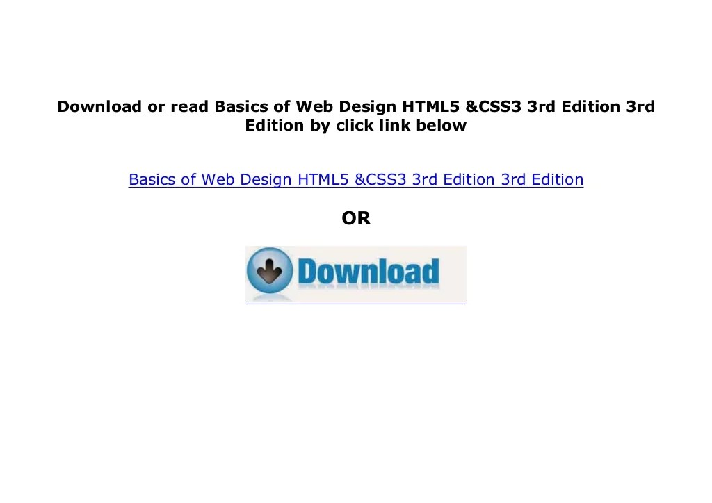 Download_[P.d.f]^^ Basics of Web Design HTML5 & CSS3 3rd Edition 3…