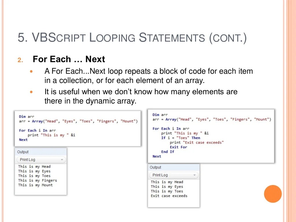Basic vbscript for qtp