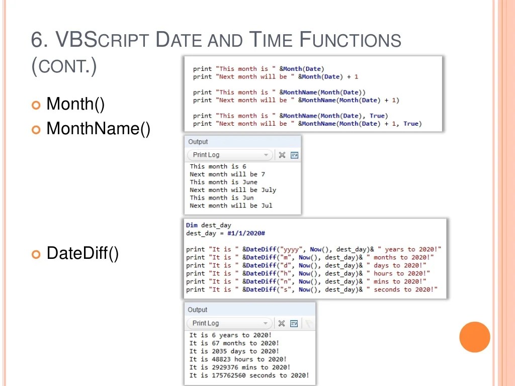 Basic vbscript for qtp