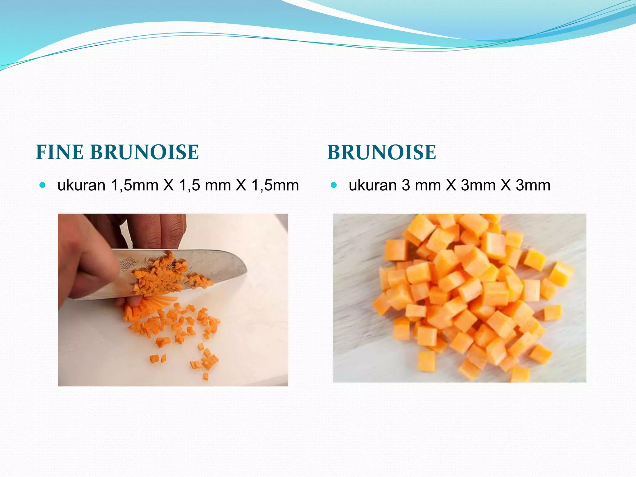 Basic vegetables cutting method PPT