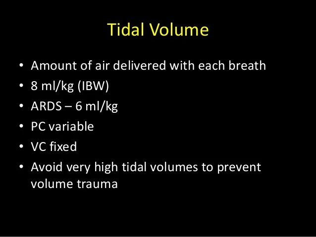 Basic ventilatory parameters