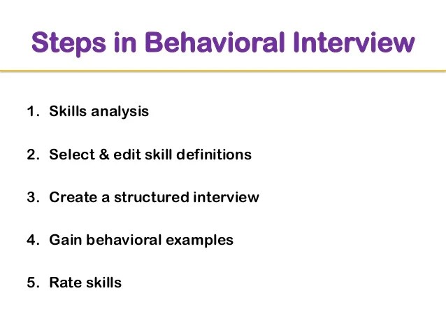 Behavioral Interview & Competency Framework