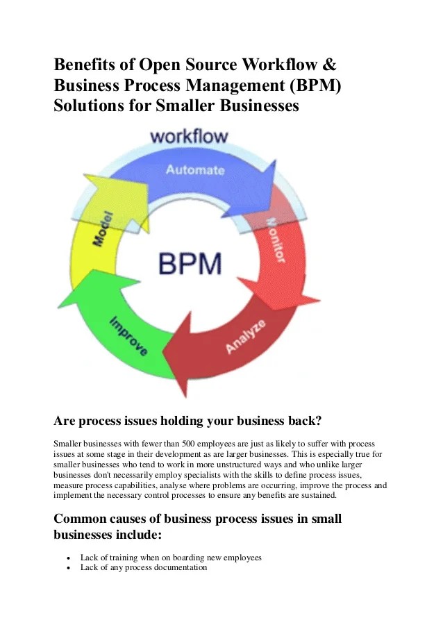 Benefits of Open Source Workflow and BPM Software