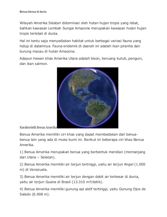 Berikut Ini Merupakan Ciri Khas Benua Kecuali Ini Cirinya