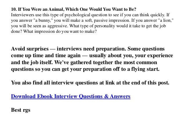 Best answers tough interview questions pdf