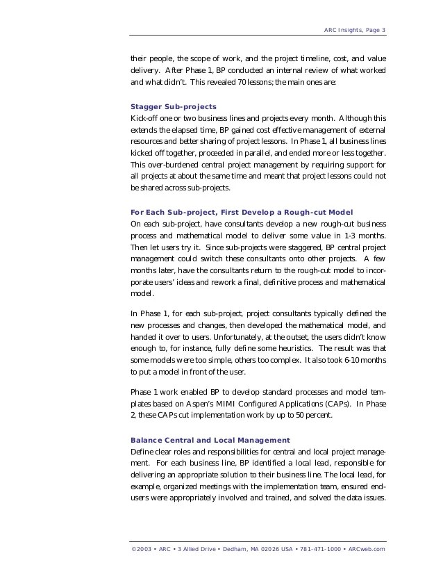 Best Practices Implement Massive SCM Projects