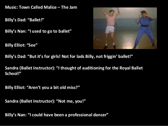 Billy Elliot (Musical) Monologues StageAgent