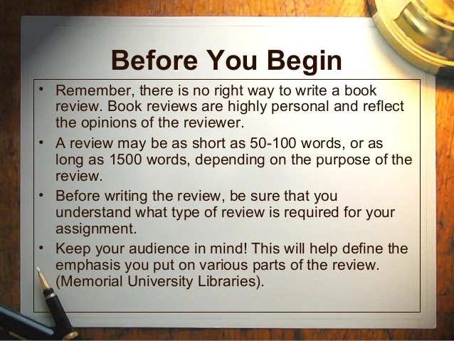 How to Write a Book Review