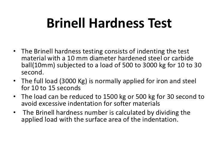 Brinell hardness new