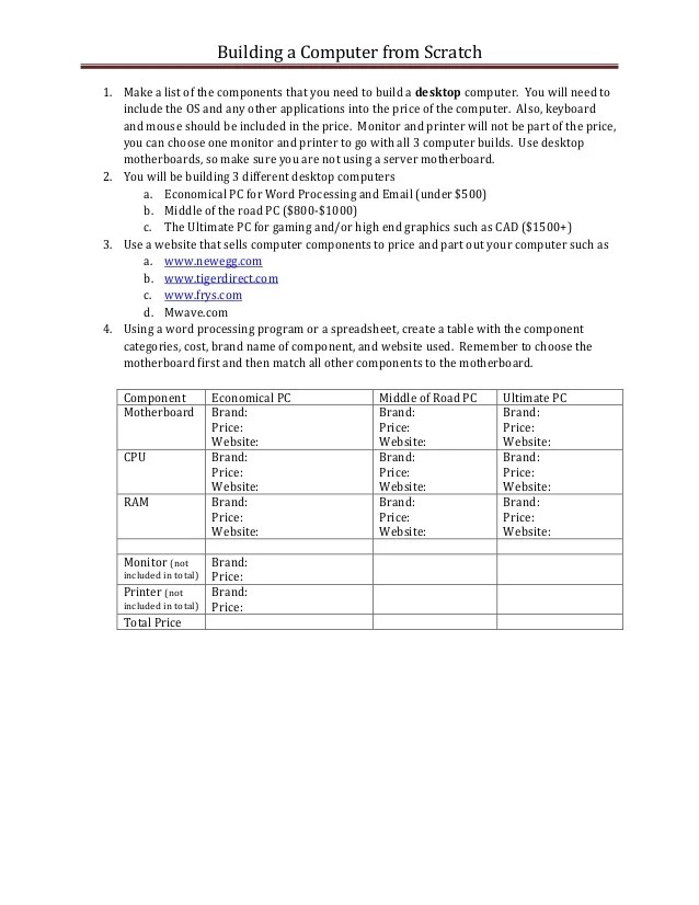 Building a computer from scratch