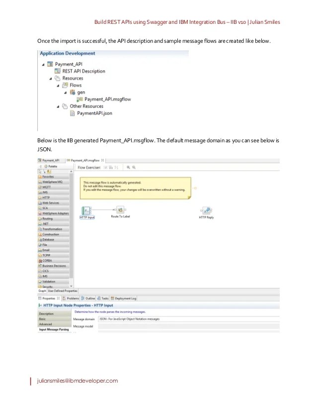 Build REST API's using Swagger and IBM Integration Bus IIB v10