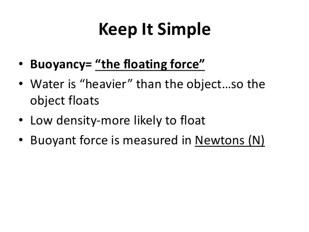 Buoyancy & floatation