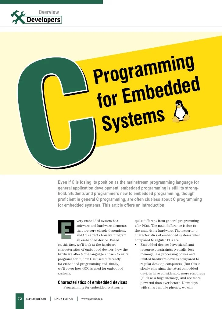List Of Which Programming Language Is Used For Embedded System Idea In