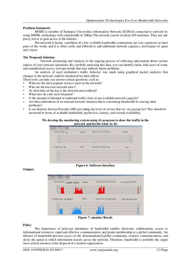 Optimization Technologies for LowBandwidth Networks
