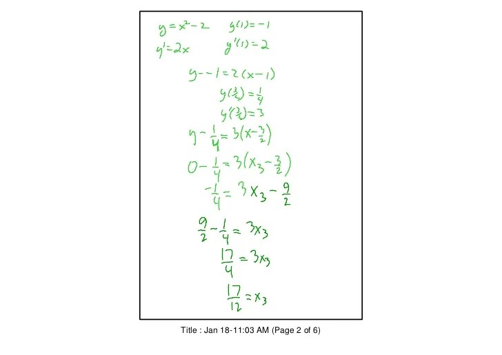 AP Computer Science C6X13 Calculus Notes on Newton's Method